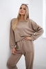 Viscose set Amour sweatshirt + pants fango