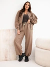 A set women's with viscose addition with zip and stand-up collar Fango