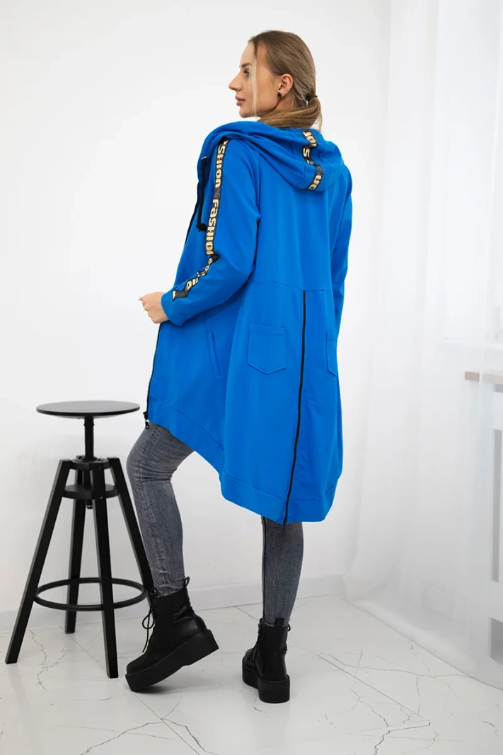 Sweatshirt mit Reißverschluss am Rücken Denim
