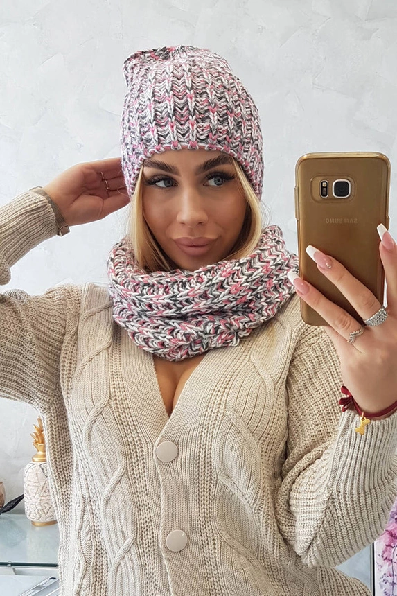 Dámská fleecová souprava Merry K202 pink+grey