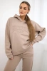 Insulated cotton set, sweatshirt + pants Brooklyn dark beige