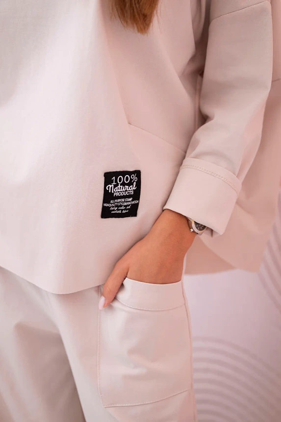 Set der neuen Punto Sweatshirt-Hose beige