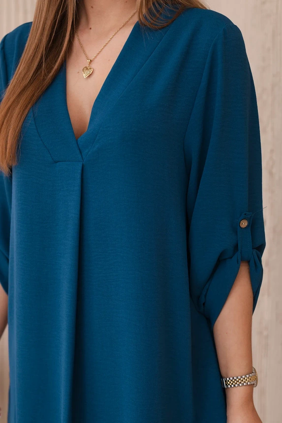 Kleid mit V-Ausschnitt nautisch