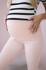 Maternity pants, colored jeans powdered pink