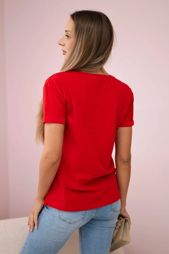 Blouse Free Flight red