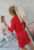 Suknelė su gobtuvu ir kišenėmis raudona