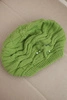 Women's winter hat with decorative braid and crystals K398 pistachio