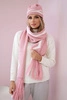 Women's set with a shawl Jagna K356 powdered pink