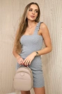 Dress with frills on the straps gray