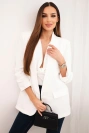 Elegant jacket with lapels ecru