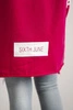 A coatee with subtitles fuchsia