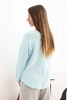 Women's sweater made of viscose with long sleeves and a round neckline mint