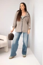 Women's spring jacket with hood and drawstring fango
