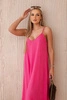Muslin dress with straps pink