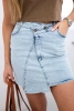 Stretch denim skirt with longer front S/M-L/XL