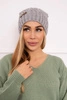 Cap with fleece Paulina K227 gray