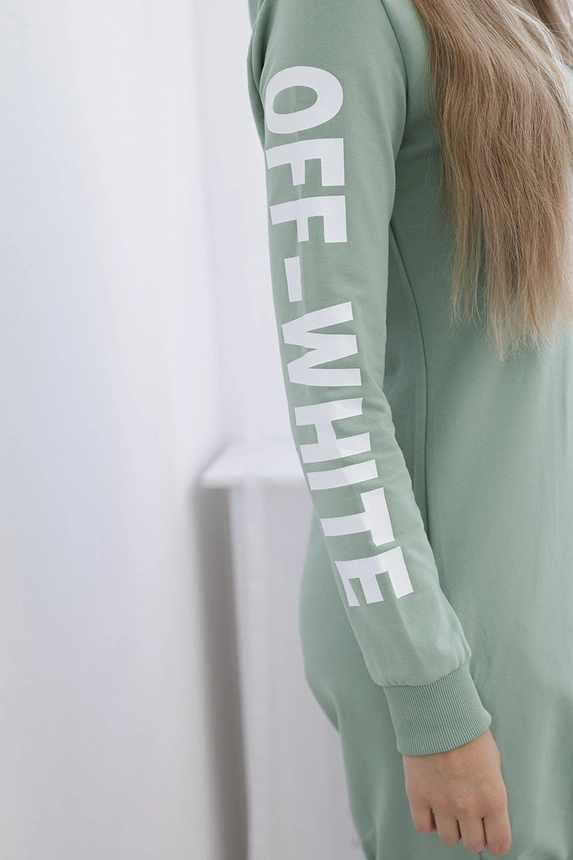 Suknelė Off White tamsiai mėtų spalvos