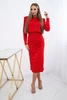 Dress with side gathering red