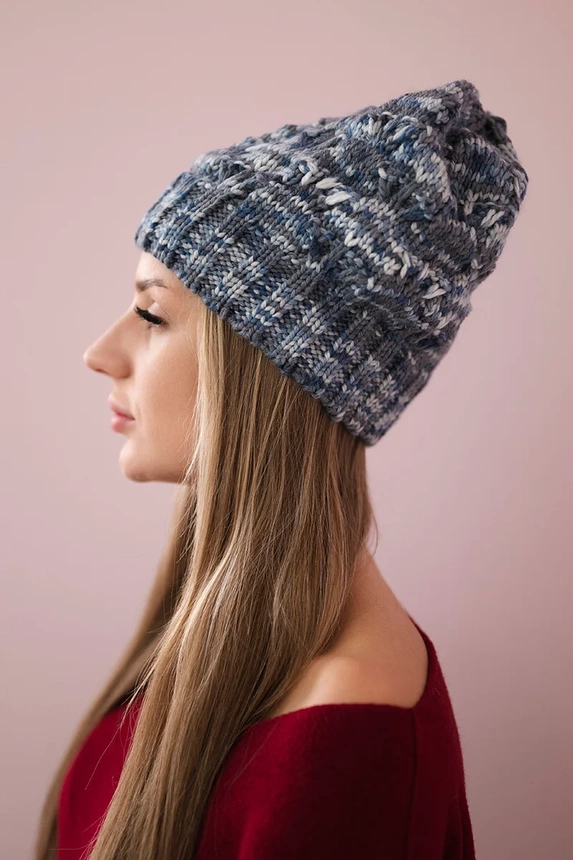 Roksana Fleecemütze K209 blau+Jeans