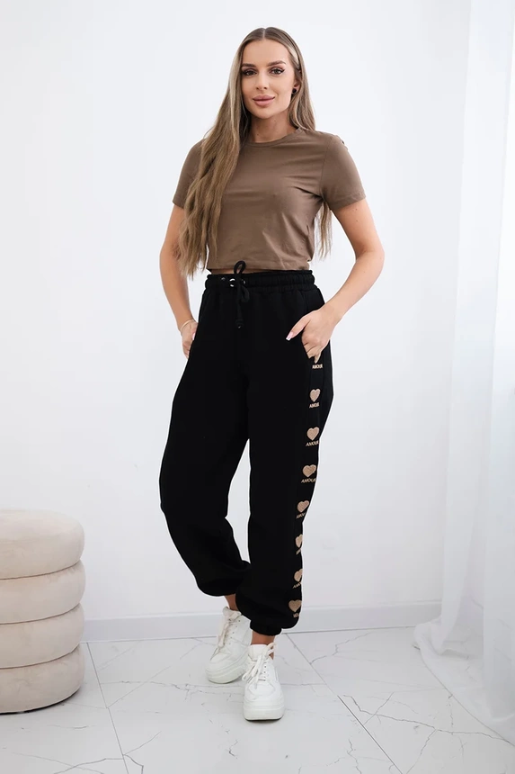 Amour Baumwollhose schwarz