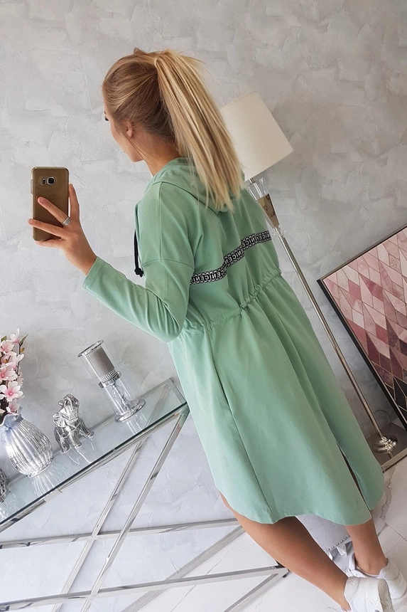 Coatee with longer back dark mint