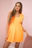 Dress with frills on the sides orange neon