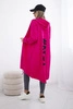 Cardigan with print oversize fuchsia