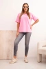 Women's cotton blouse in a classic cut light pink