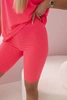Komplet top+legginsy różowy neon