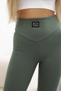 Legginsy prążkowane ciemno miętowe
