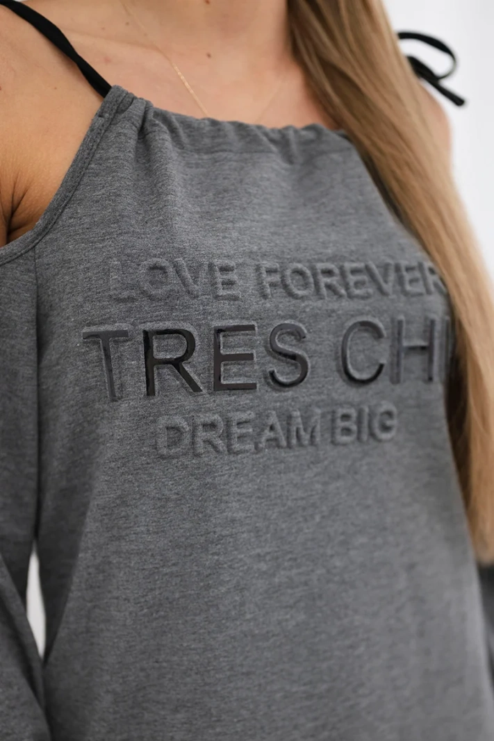 Dress Tres Chic graphite