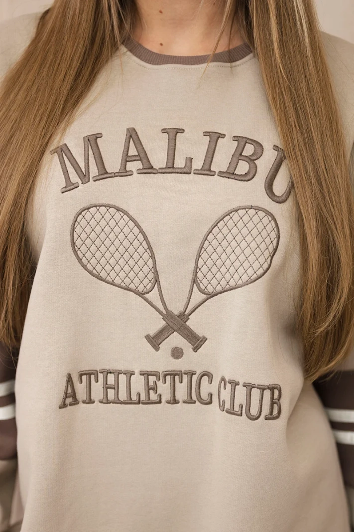 Zateplená mikina Malibu tmavě béžová+mocca