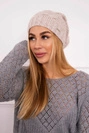 Fleecová čepice Justyna K253 light beige