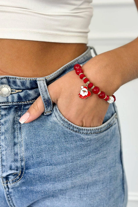 Christmas Bracelet SL435-214 Santa Claus with a sack