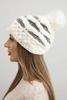 Women's winter wool hat with zirconia K453 graphite