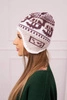 Women's cap Maryla K406 burgundy+white+beige