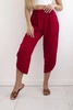 Trousers with wide leg and pockets burgundy