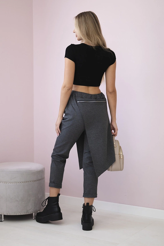 Punto Milano Winterhose mit dekorativem Reißverschluss Graphit