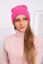 "Magda" kepurė su atlenkimu K293 rožinė neoninė