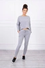 Set with oversized blouse gray