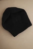 Women's winter hat made of wool with a classic ribbed knit K444 black