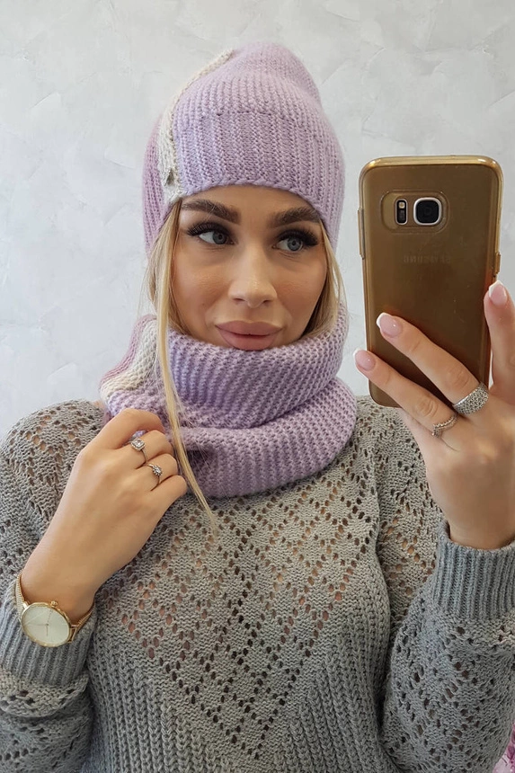 Trojfarebný dámsky set P103 tmavo ružová+fialová