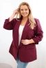 Elegante Plus-Size-Damenjacke pflaumenfarben