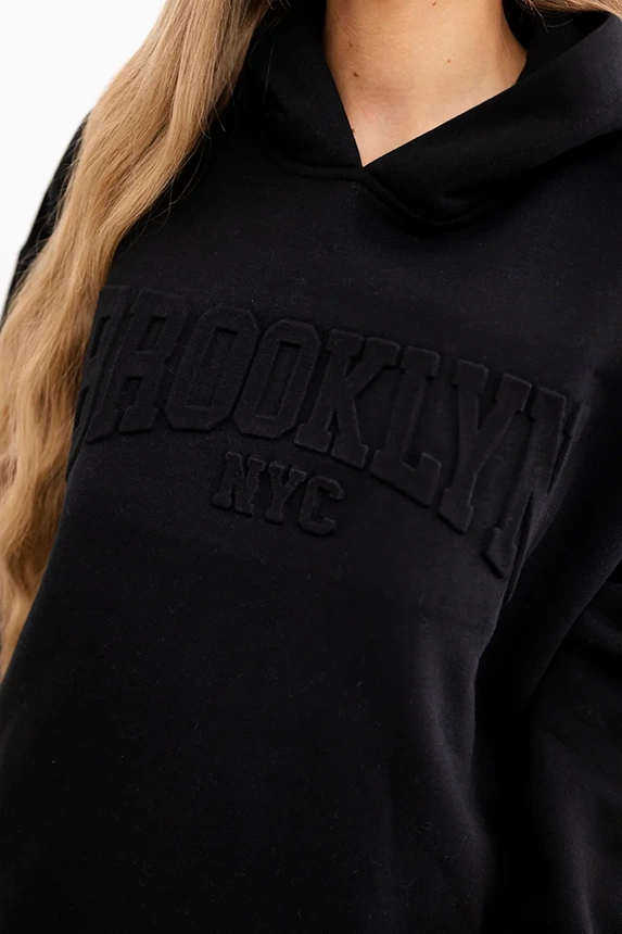 Izolovaná bavlněná souprava, mikina + kalhotami Brooklyn černý