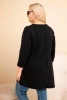 Plus Size women's dress made of viscose with a loose fit and long sleeves black
