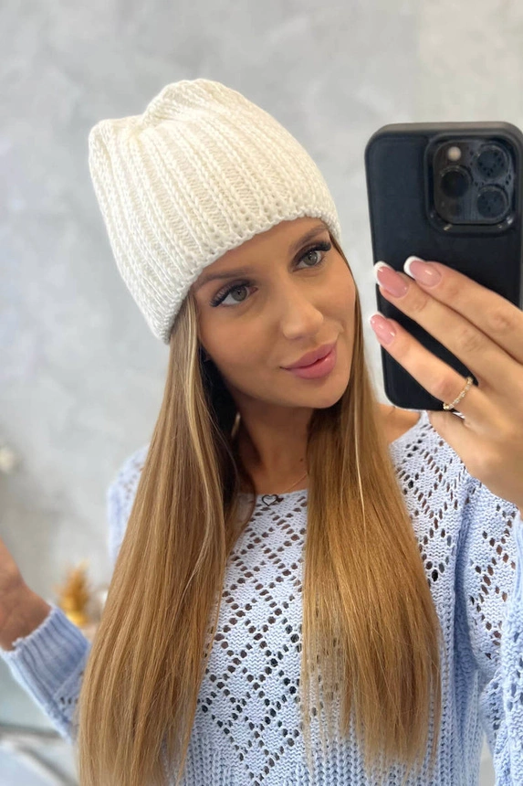 Dámská čepice Rebecca K345 bílá