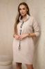 Kleid mit Krawatte in Hellbeige