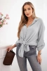 Hemd aus Baumwoll-Musselin Plus Size grau