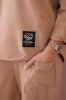 Baumwoll-Sweatshirt-Hosen-Set Leichtes Kamel