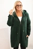 Women's insulated Plus Size hoodie with a V-neck brown